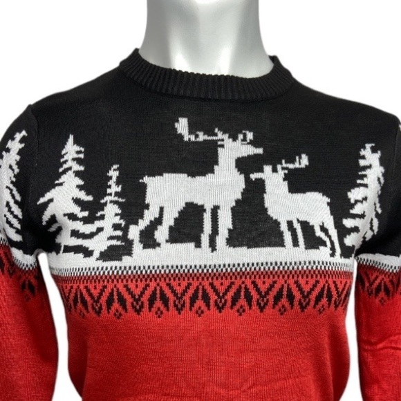 Camii Mia Girls' Reindeer Pullover Crewneck Ugly Christmas Sweater Medium NWT - Picture 5 of 12